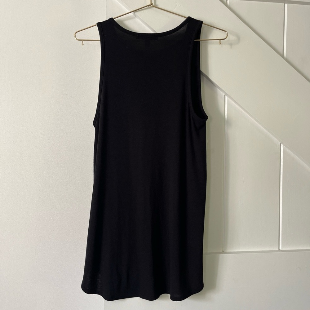 NWT Express One Eleven Strappy Black Tank Top Shirt Size XS Side Slits - Picture 2 of 13